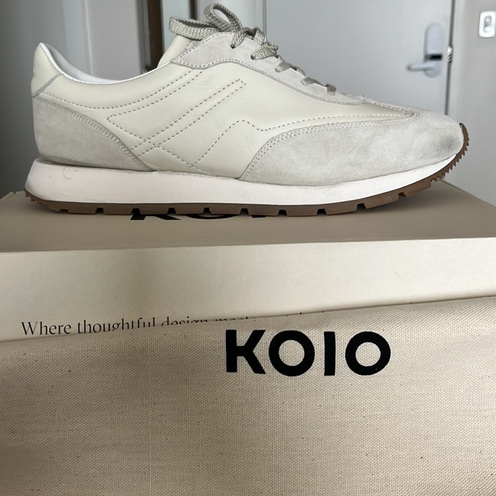 KOIO Retro runner cloud sneakers - off-white, gum sole